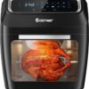 8-In-1 Convection Air Dehydrator Oven 1700W Countertop Air Fryer Toaster Oven Air Broiler with Touch Screen Rotisserie Accessories